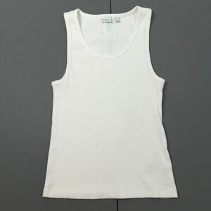 Aritzia Sunday Best Ribbed Tank Top Womens S White Ribbed Cotton Knit Sleeveless